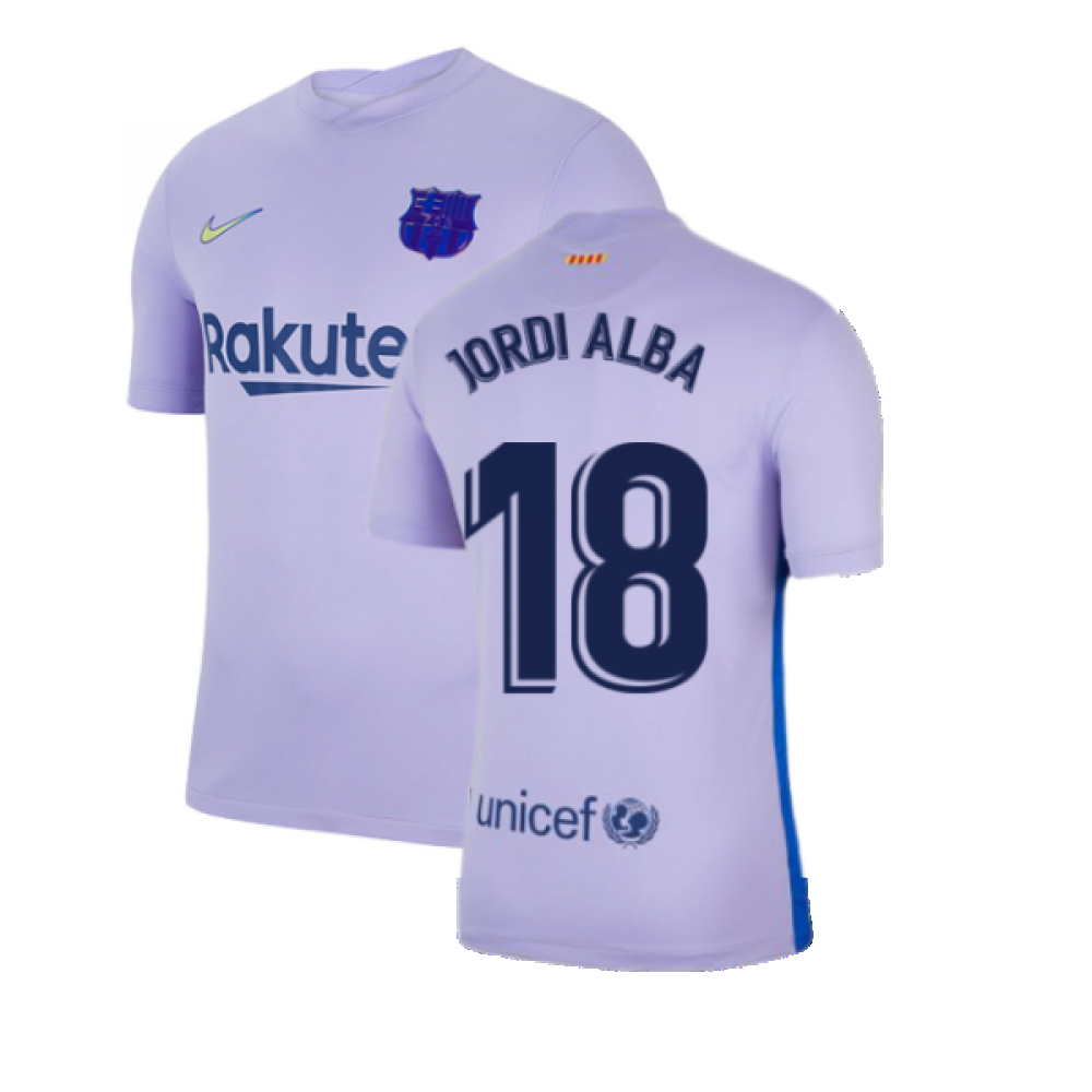 2021-2022 Barcelona Away Shirt (JORDI ALBA 18)