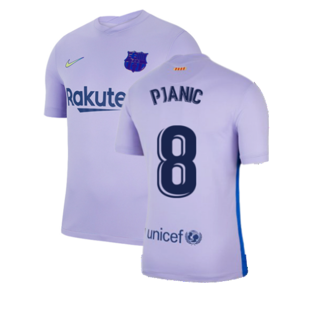 2021-2022 Barcelona Away Shirt (Kids) (PJANIC 8)