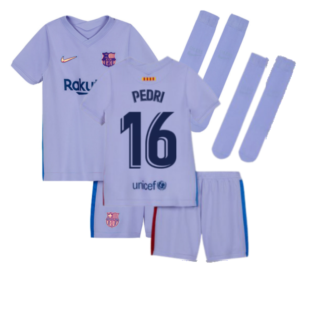 2021-2022 Barcelona Infants Away Kit (PEDRI 16)
