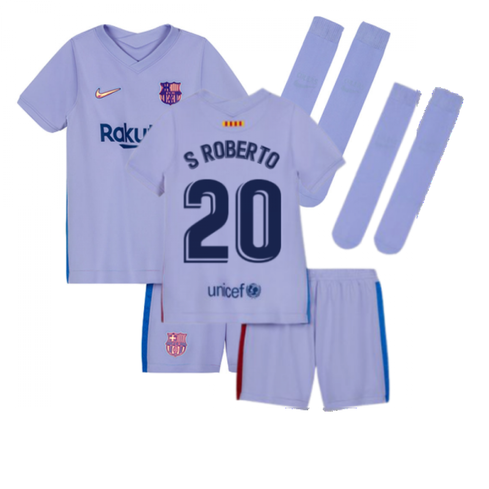 2021-2022 Barcelona Infants Away Kit (S.ROBERTO 20)