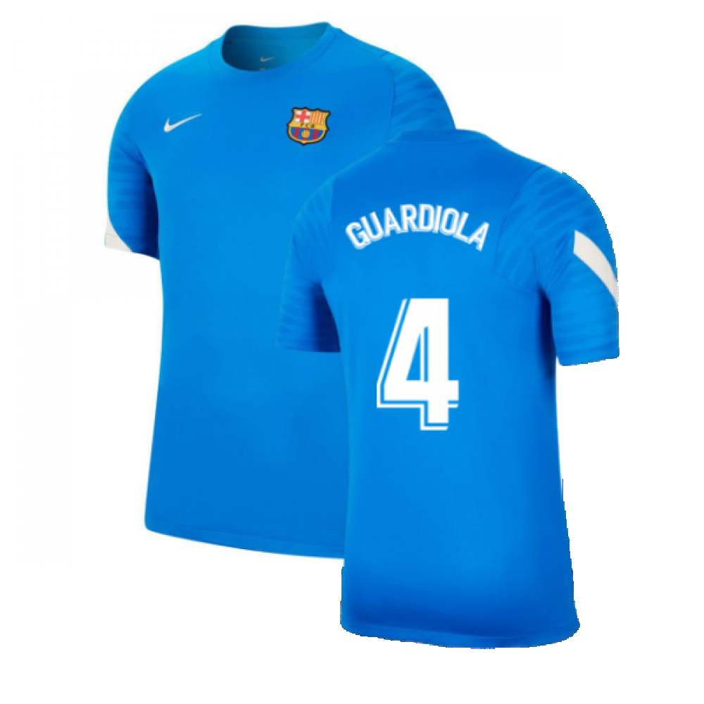 2021-2022 Barcelona Training Shirt (Blue) (GUARDIOLA 4)