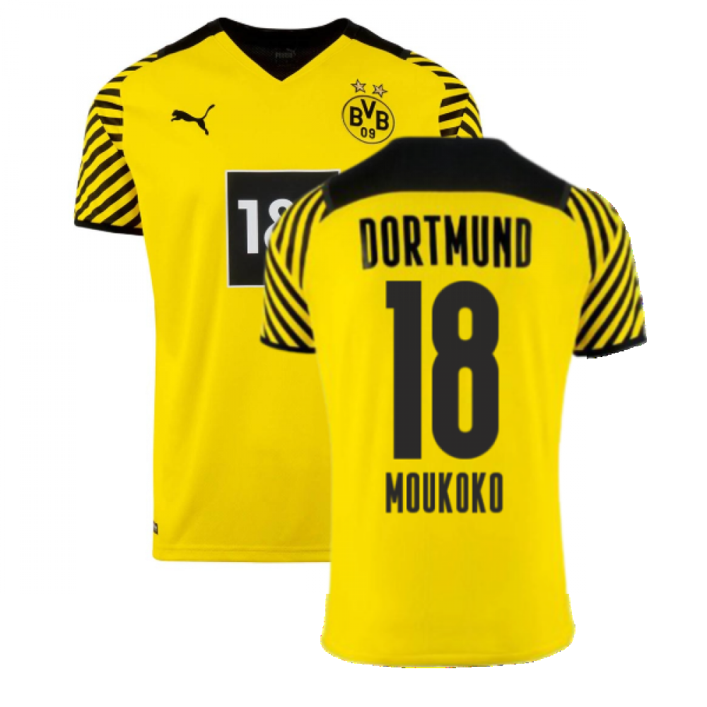 2021-2022 Borussia Dortmund Home Shirt (Kids) (MOUKOKO 18)