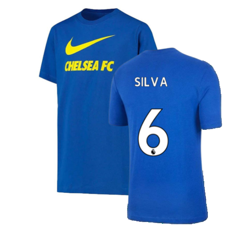 2021-2022 Chelsea Swoosh Club Tee (Blue) (T SILVA 6)