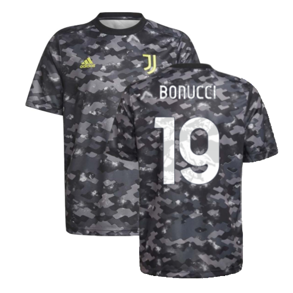 2021 2022 Juventus Pre Match Training Shirt Grey BONUCCI 19 GR2934 212710 81.67 Teamzo