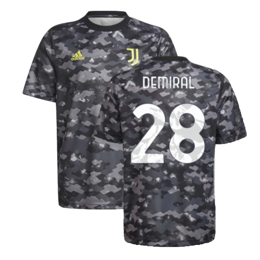 2021-2022 Juventus Pre-Match Training Shirt (Grey) (DEMIRAL 28)