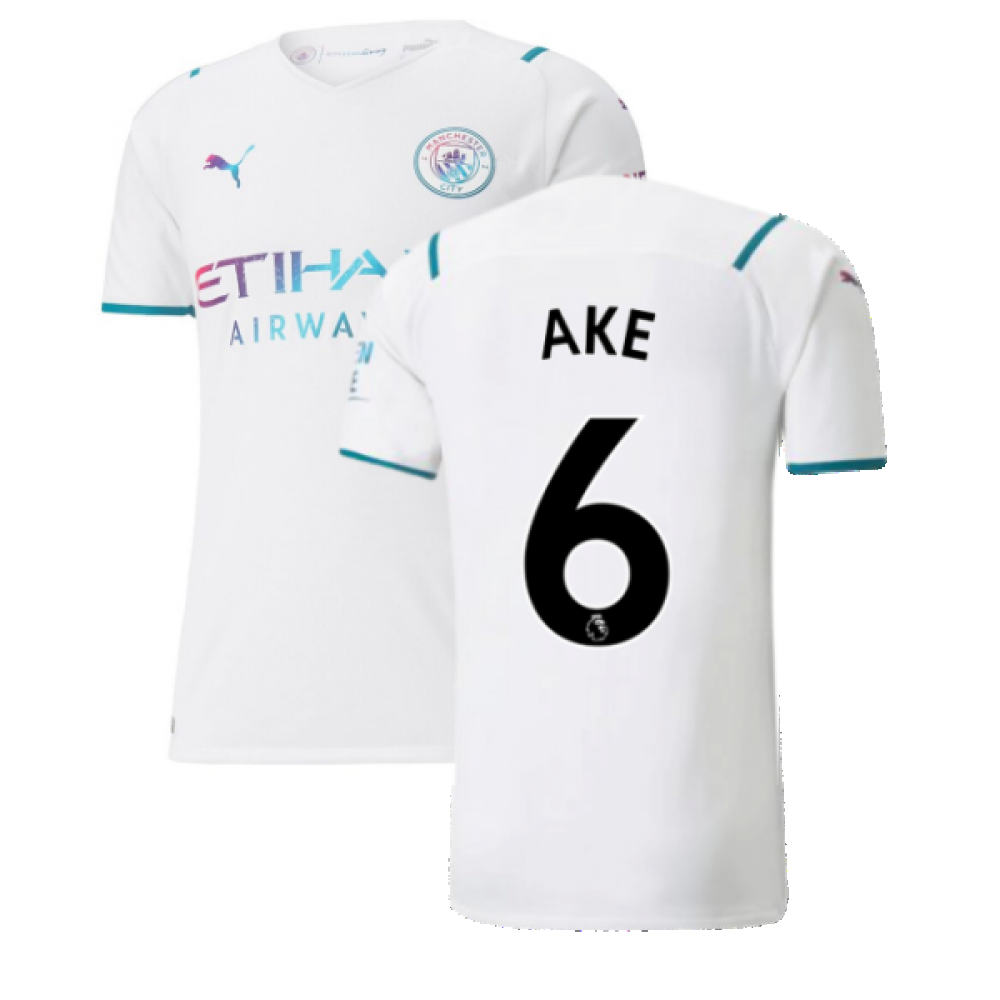 2021-2022 Man City Authentic Away Shirt (AKE 6)