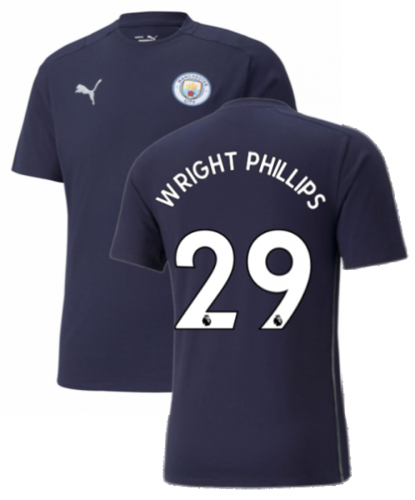 2021-2022 Man City Casuals Tee (Peacot) (WRIGHT PHILLIPS 29)