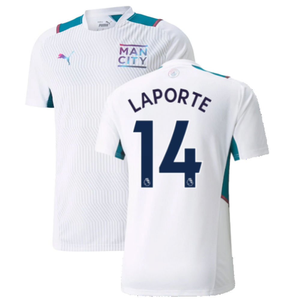 2021-2022 Man City Training Shirt (White) (LAPORTE 14)