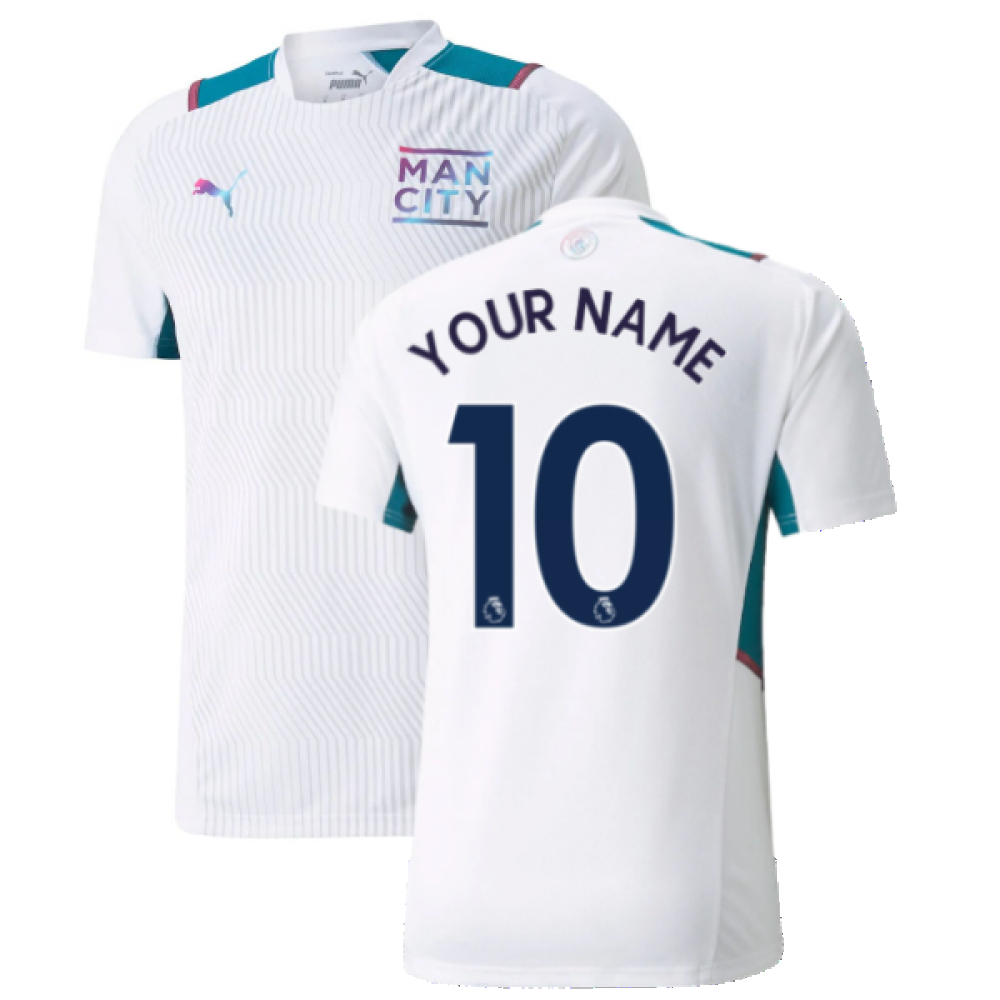 2021-2022 Man City Training Shirt (White) (Your Name)