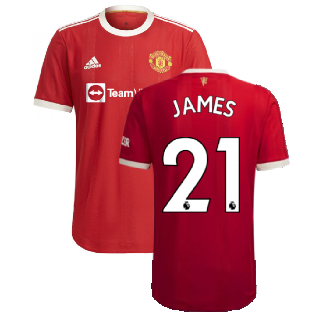 2021-2022 Man Utd Authentic Home Shirt (JAMES 21)