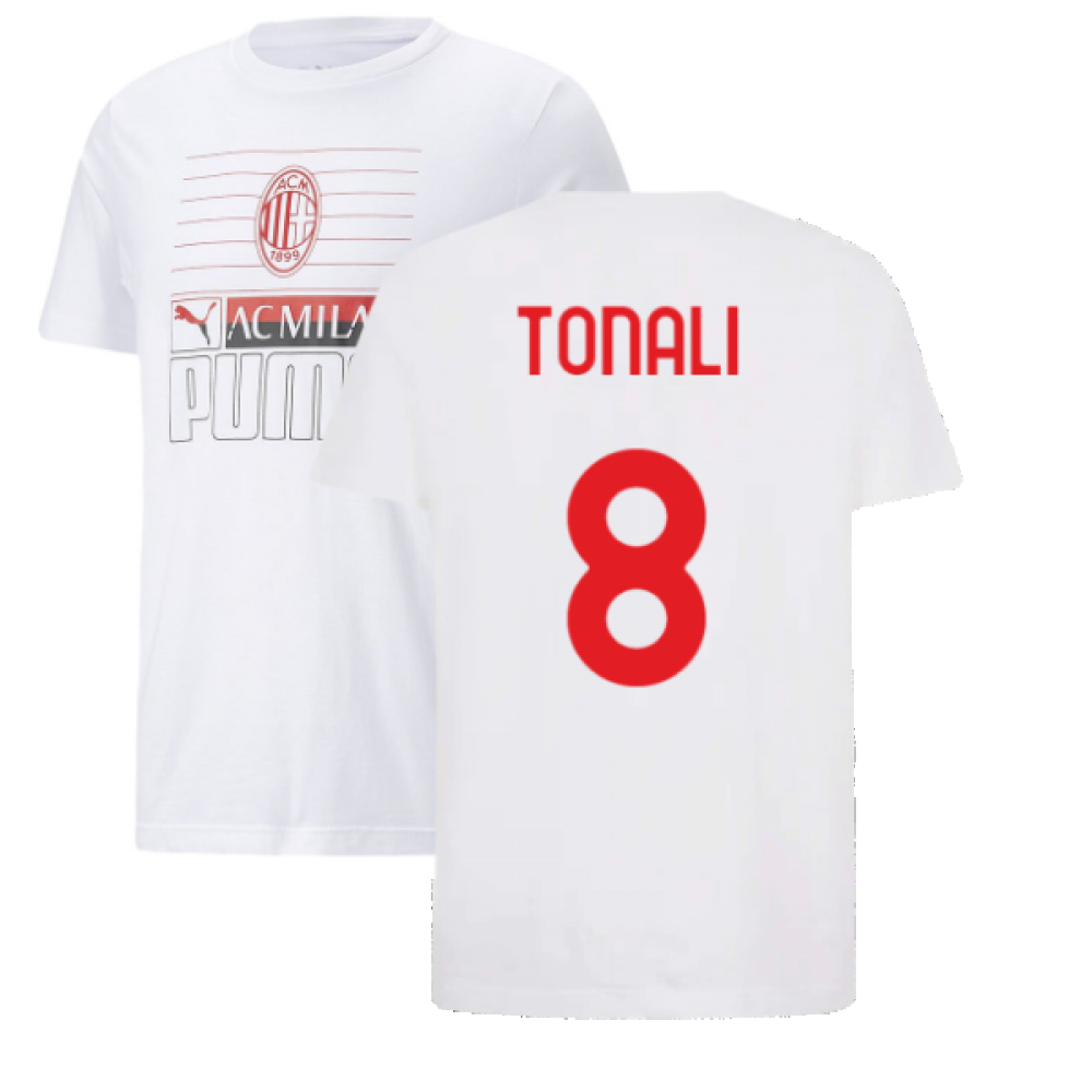 2022-2023 AC Milan FtblCore Tee (White) (TONALI 8)