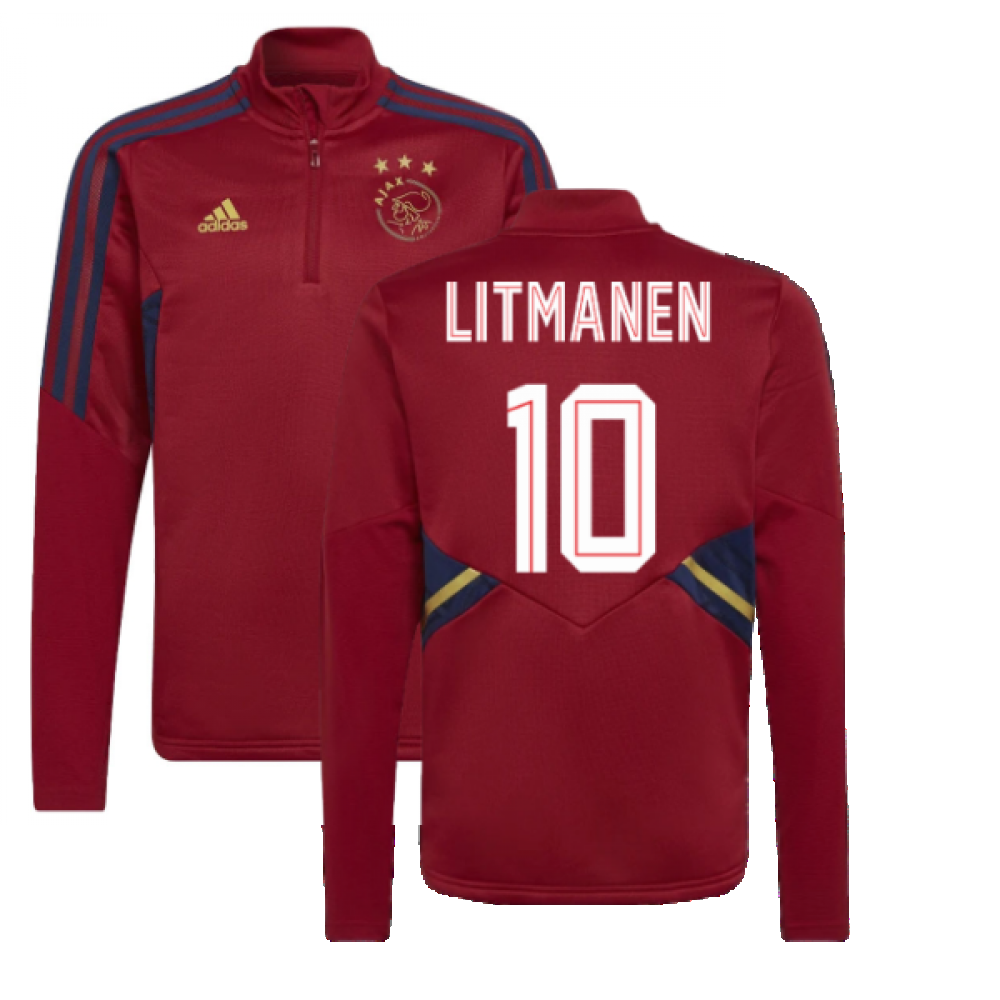 2022-2023 Ajax Training Top (Red) - Kids (LITMANEN 10)