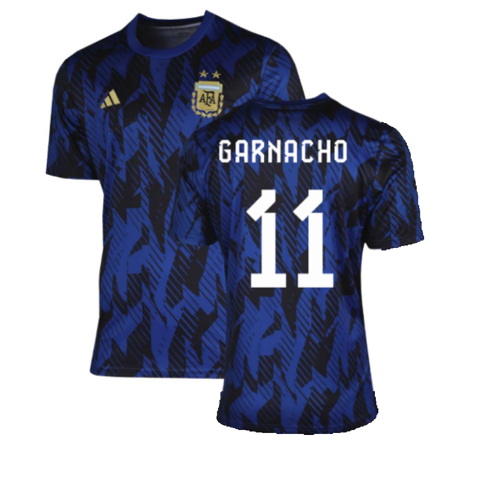 2022-2023 Argentina Pre-Match Shirt (Blue) (GARNACHO 11)