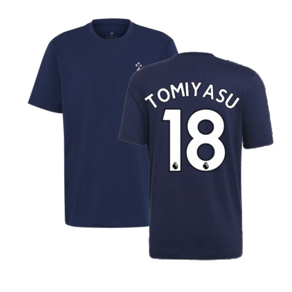 2022-2023 Arsenal LC HC Tee (Navy) (TOMIYASU 18)