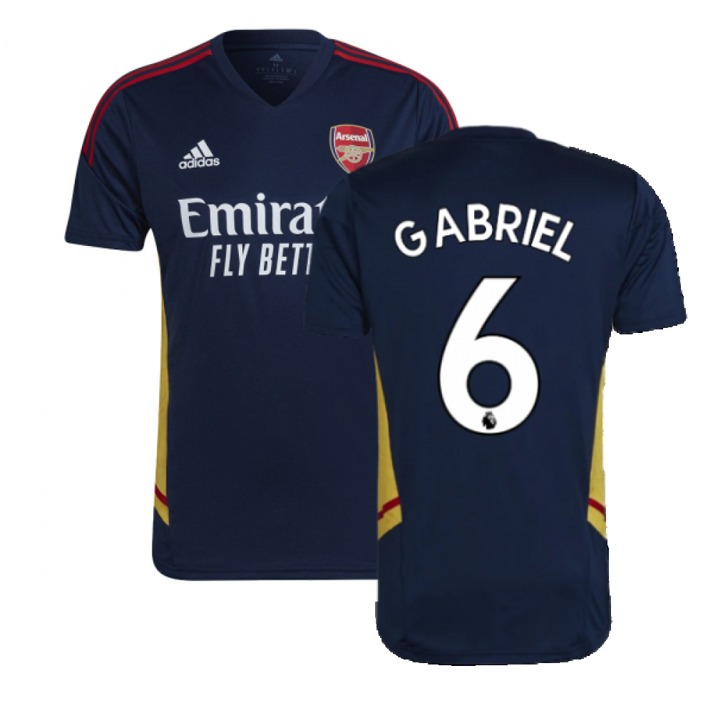 2022-2023 Arsenal Training Shirt (Navy) (GABRIEL 6)