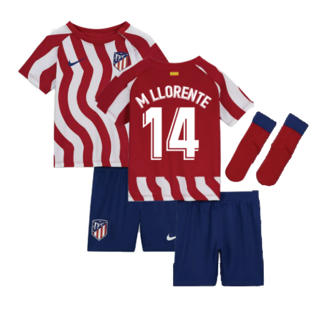 2022-2023 Atletico Madrid Home Infants Kit (M LLORENTE 14)