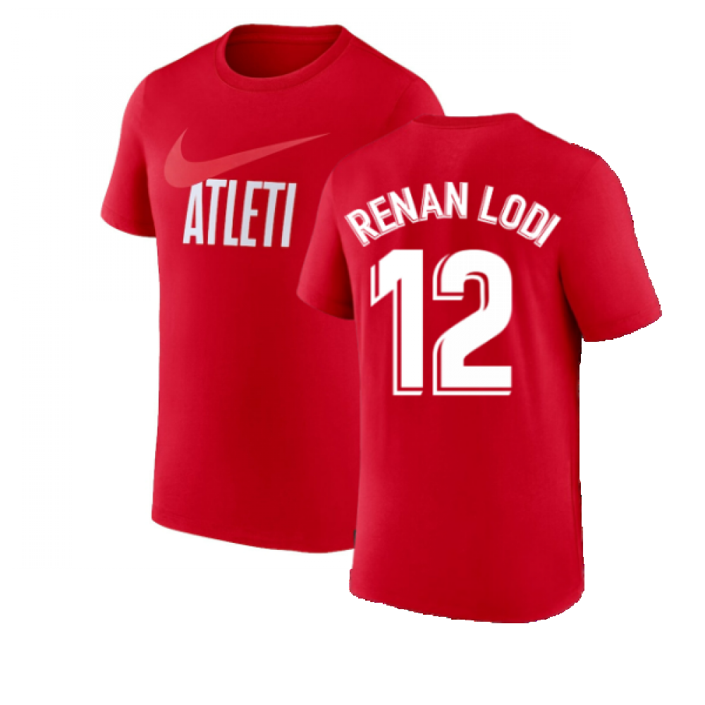 2022-2023 Atletico Madrid Swoosh Tee (Red) (RENAN LODI 12)