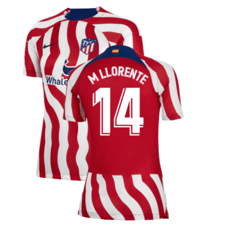 2022-2023 Atletico Madrid Womens Home Shirt (M LLORENTE 14)