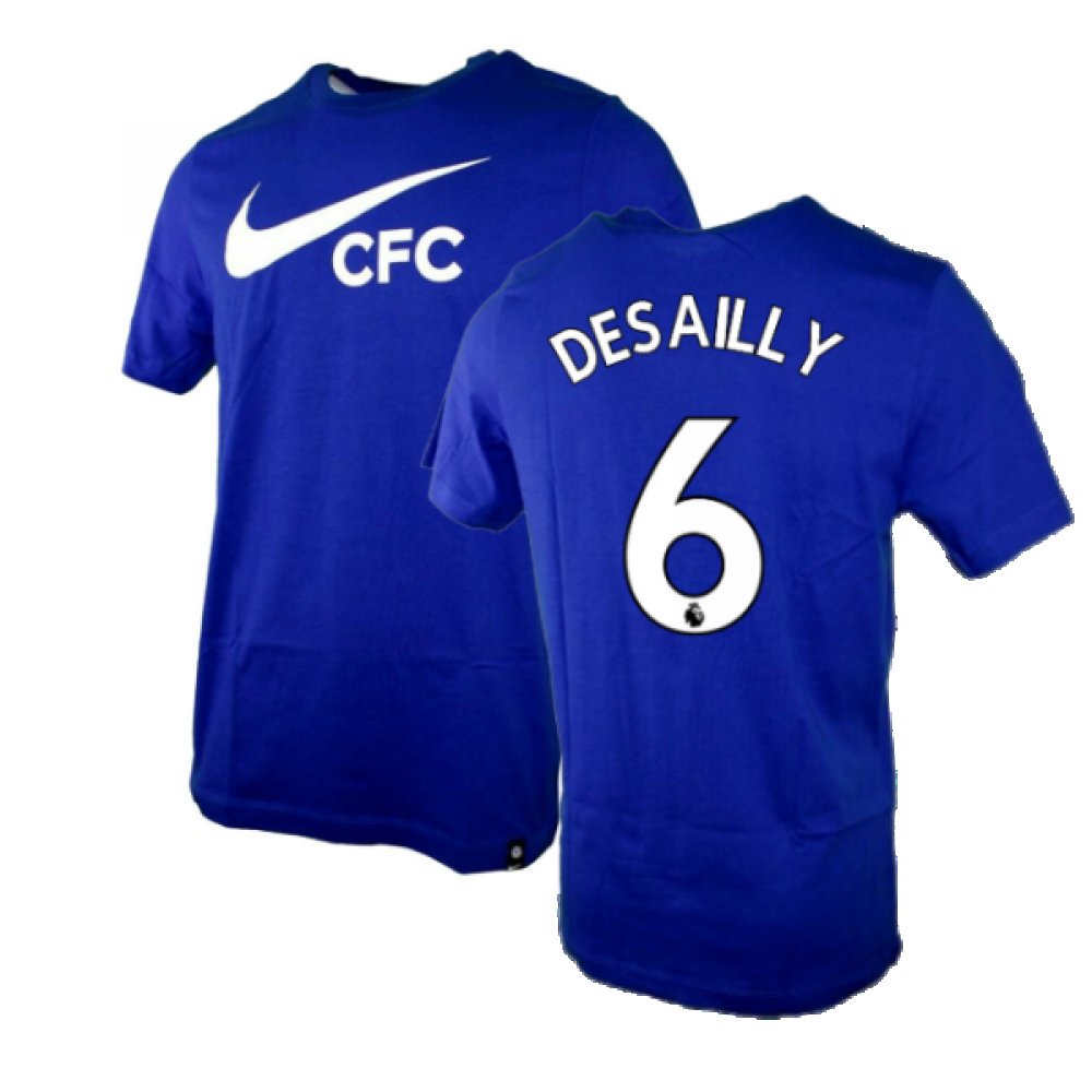 2022-2023 Chelsea Swoosh Tee (Blue) (DESAILLY 6)