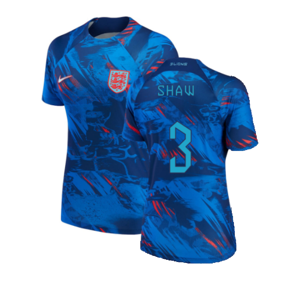 2022-2023 England Pre-Match Shirt (Blue) - Ladies (Shaw 3)