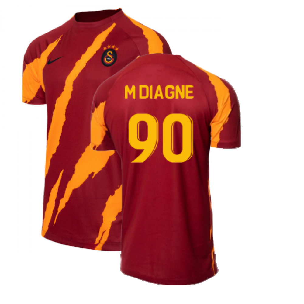 2022-2023 Galatasaray Pre-Match Training Shirt (Pepper Red) (M Diagne 90)