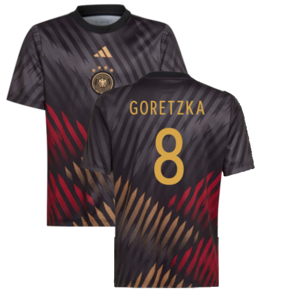 2022-2023 Germany Pre-Match Shirt (Black) - Kids (GORETZKA 8)