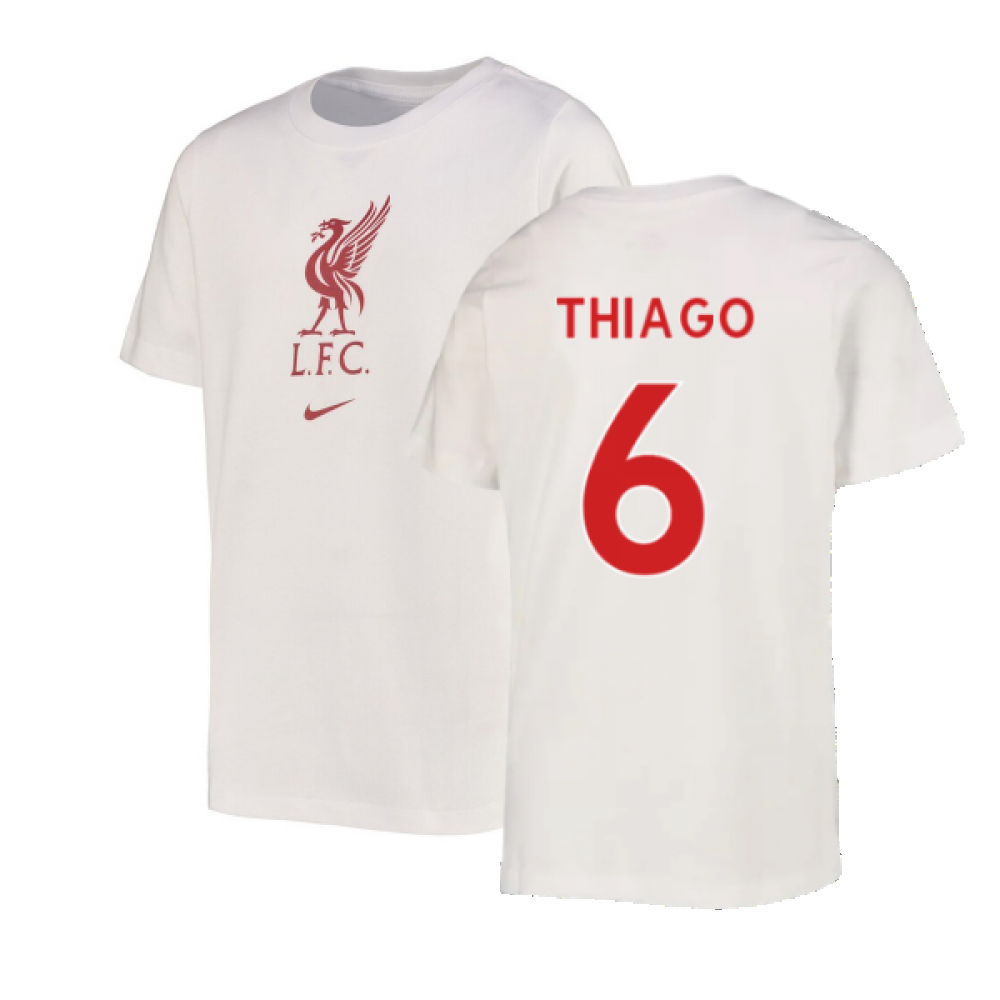 2022-2023 Liverpool Crest Tee (White) - Kids (THIAGO 6)