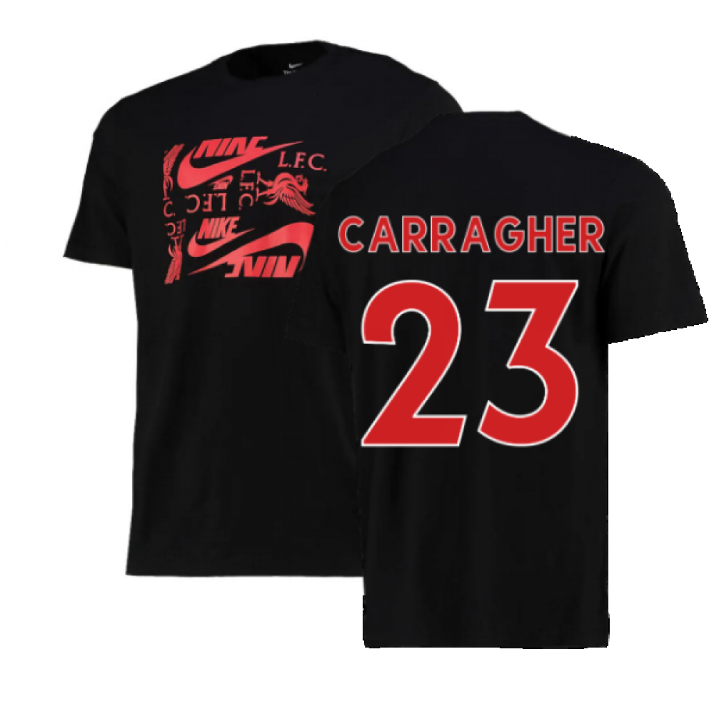 2022-2023 Liverpool Graphic Tee (Black) (CARRAGHER 23)