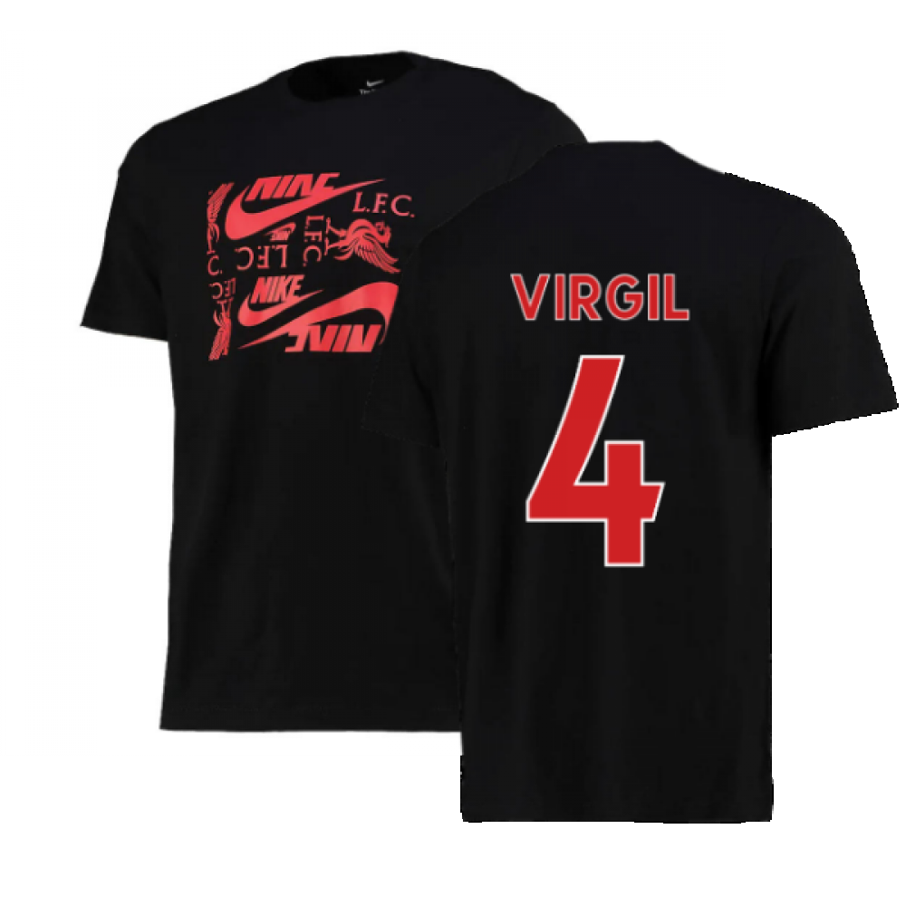 2022-2023 Liverpool Graphic Tee (Black) (VIRGIL 4)