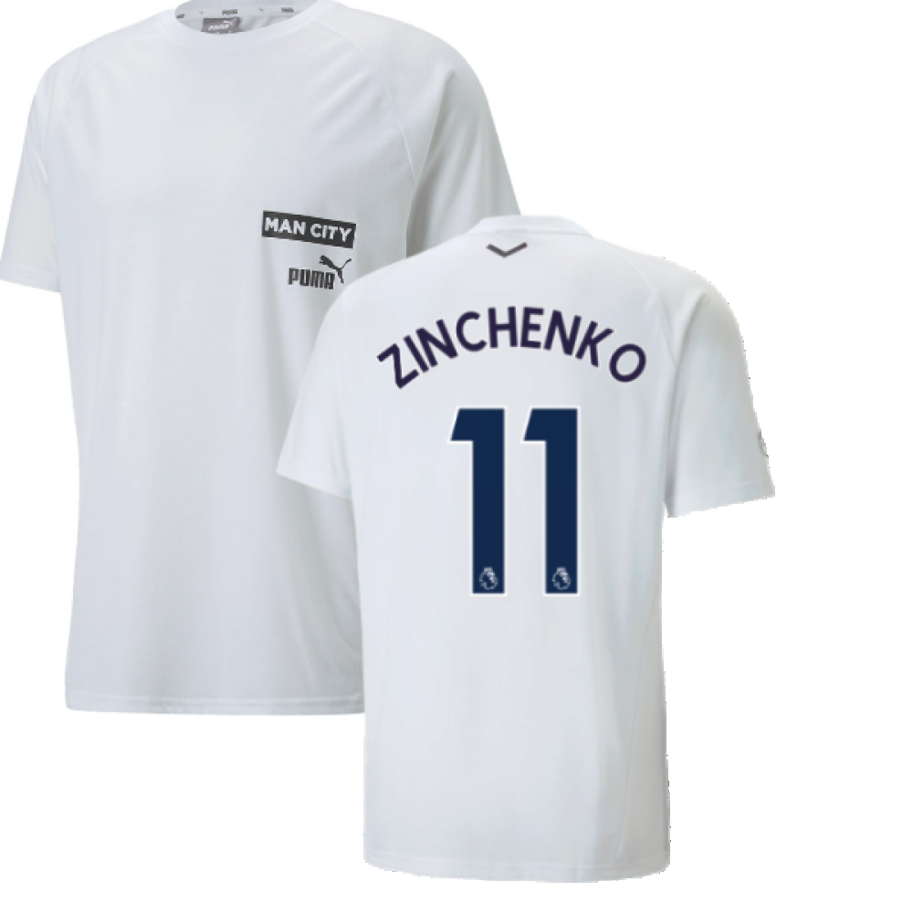 2022-2023 Man City Casuals Tee (White) (ZINCHENKO 11)