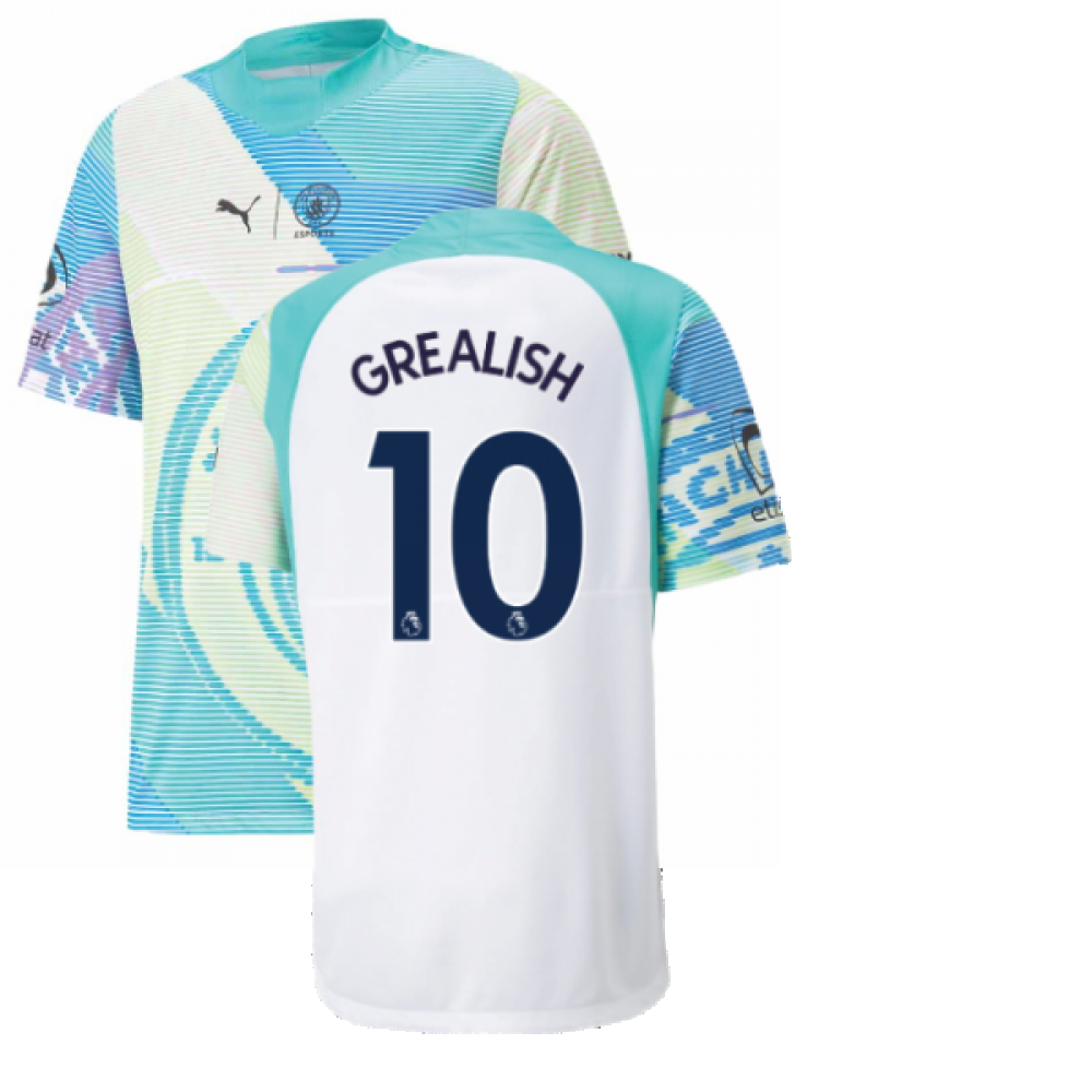 2022-2023 Man City Gameday Jersey (White) (GREALISH 10)