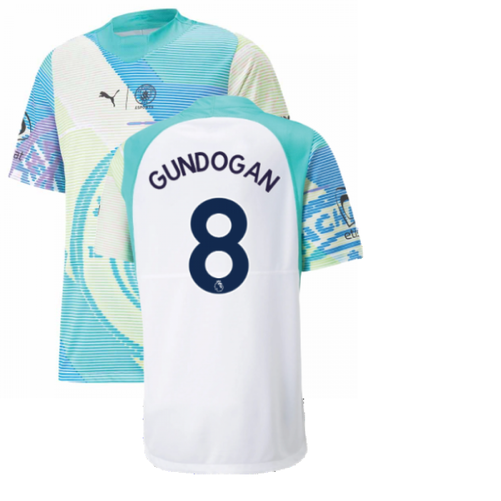 2022-2023 Man City Gameday Jersey (White) (GUNDOGAN 8)