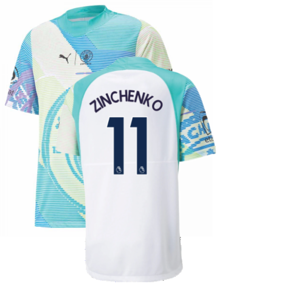 2022-2023 Man City Gameday Jersey (White) (ZINCHENKO 11)