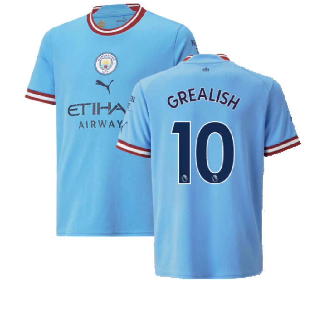 2022-2023 Man City Home Shirt (Kids) (GREALISH 10)