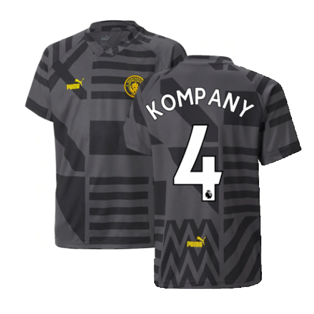 2022-2023 Man City Pre-Match Jersey (Black) - Kids (KOMPANY 4)