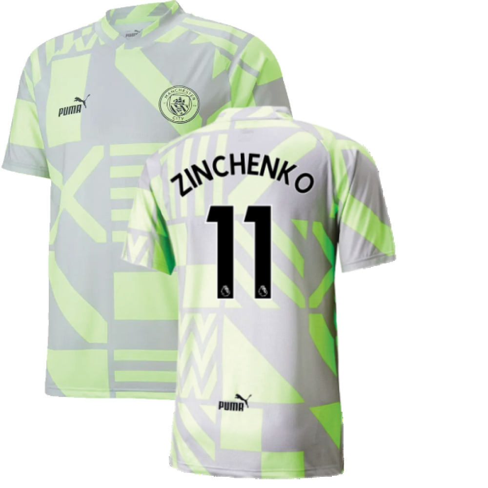 2022-2023 Man City Pre-Match Jersey (Grey Violet) (ZINCHENKO 11)