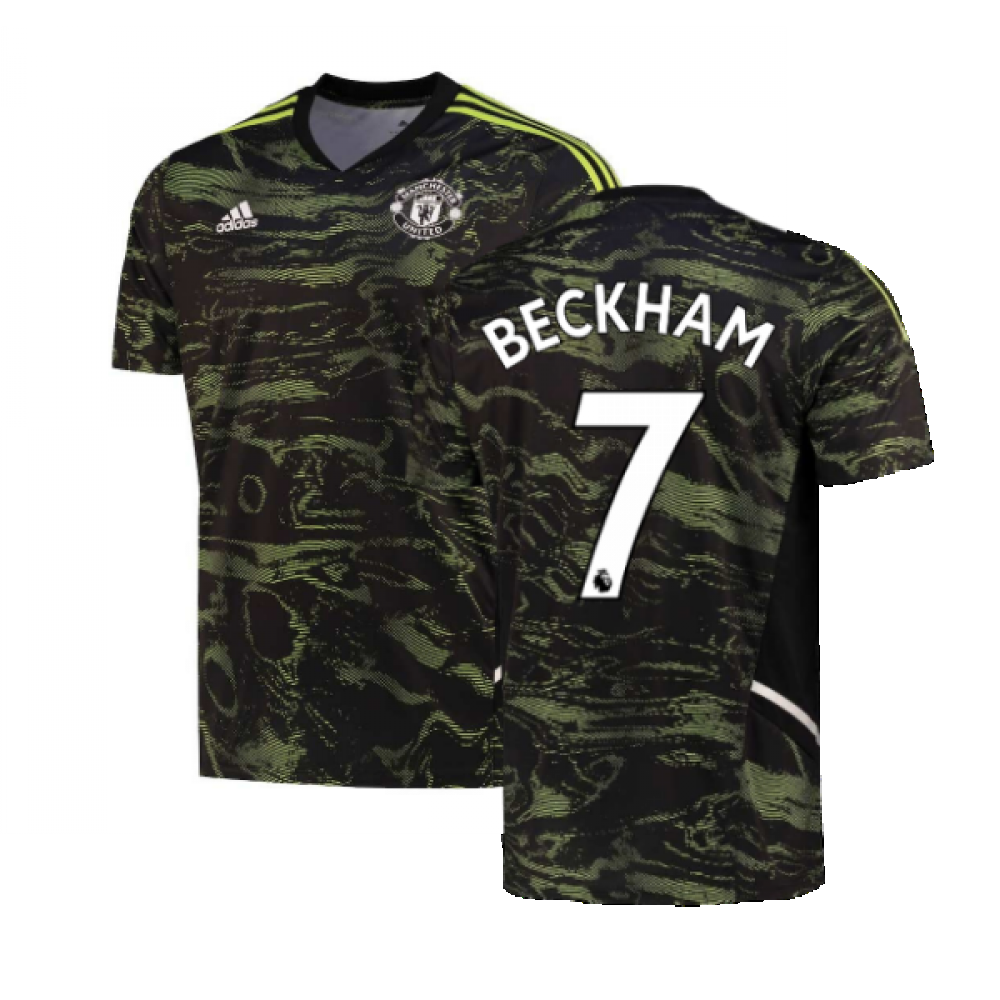 2022-2023 Man Utd EU Training Jersey (Solar Slime) (BECKHAM 7)