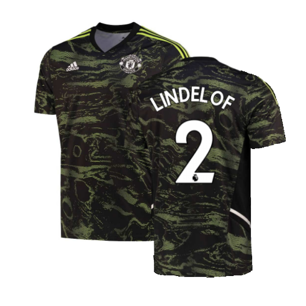 2022-2023 Man Utd EU Training Jersey (Solar Slime) (LINDELOF 2)