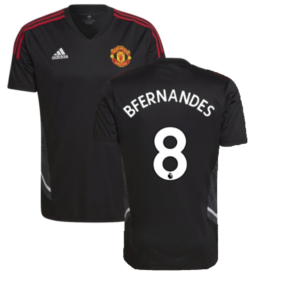 2022-2023 Man Utd Training Shirt (Black) (B.FERNANDES 8)
