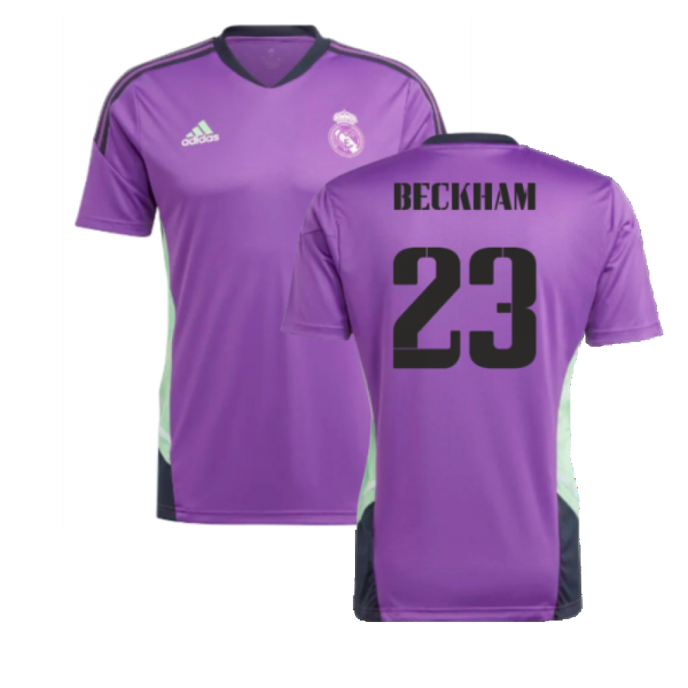 2022-2023 Real Madrid Condivo Training Jersey (Purple) (BECKHAM 23)
