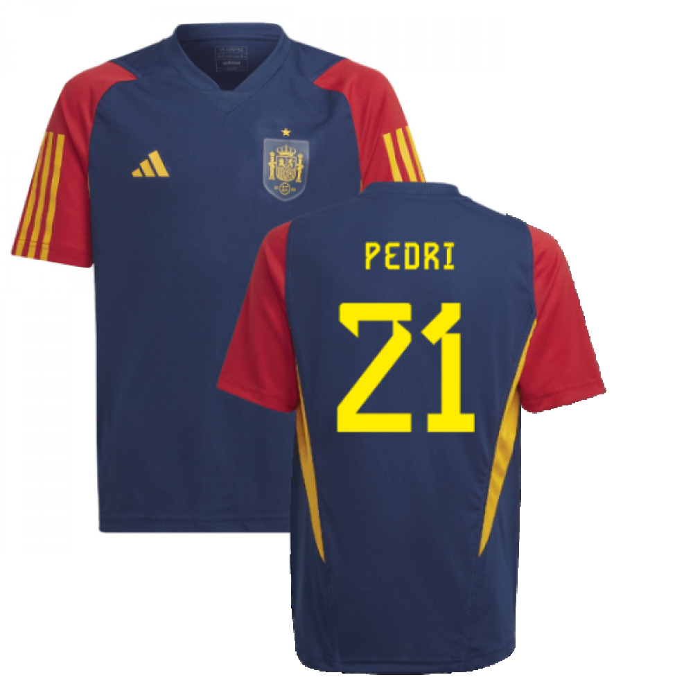 2022-2023 Spain Training Jersey (Navy) - Kids (PEDRI 21)