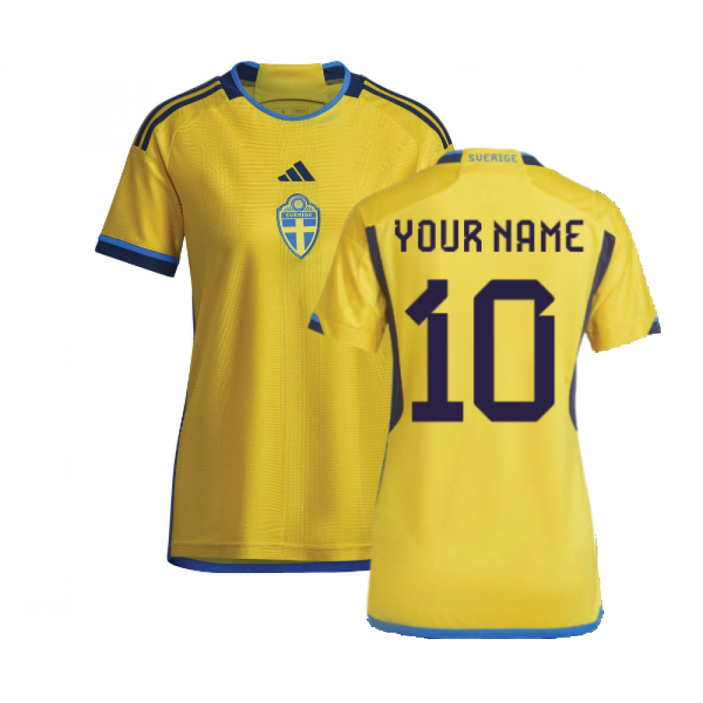 2022-2023 Sweden Home Shirt (Ladies) (Your Name)