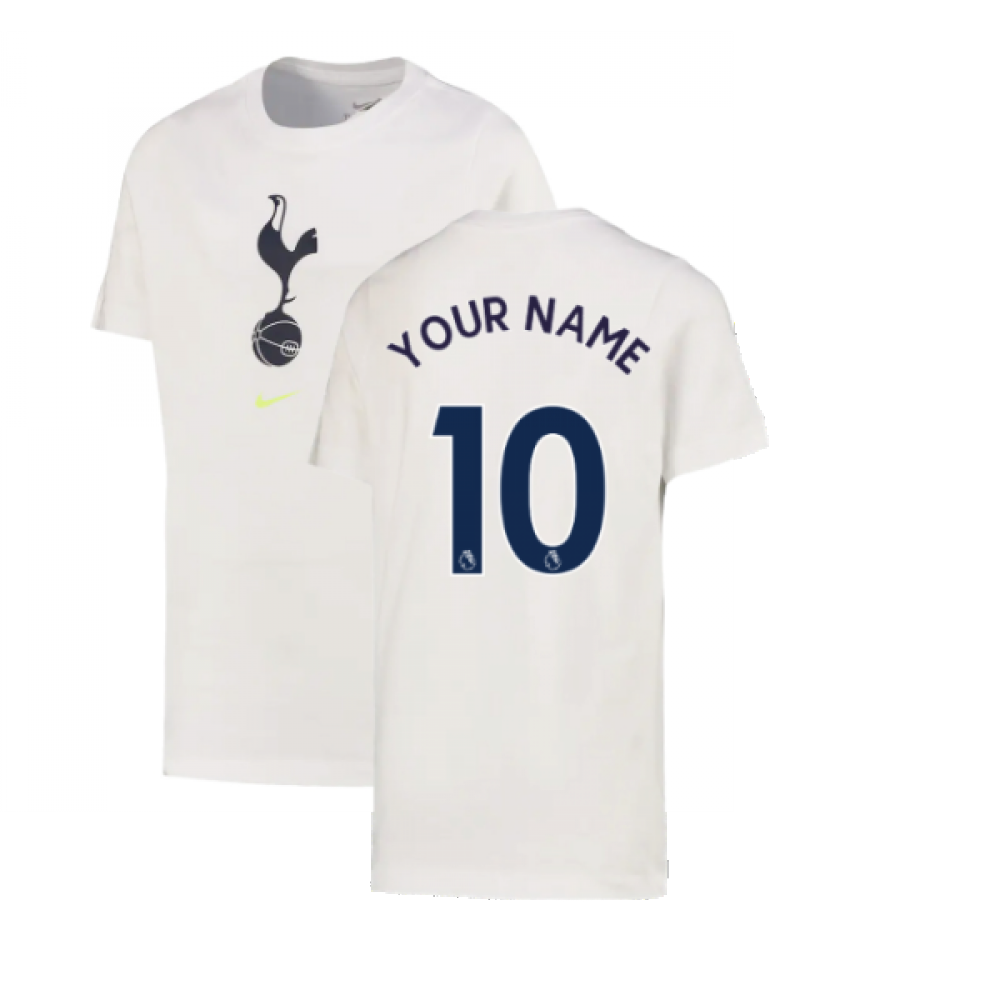 2022-2023 Tottenham Crest Tee (White) (Your Name)