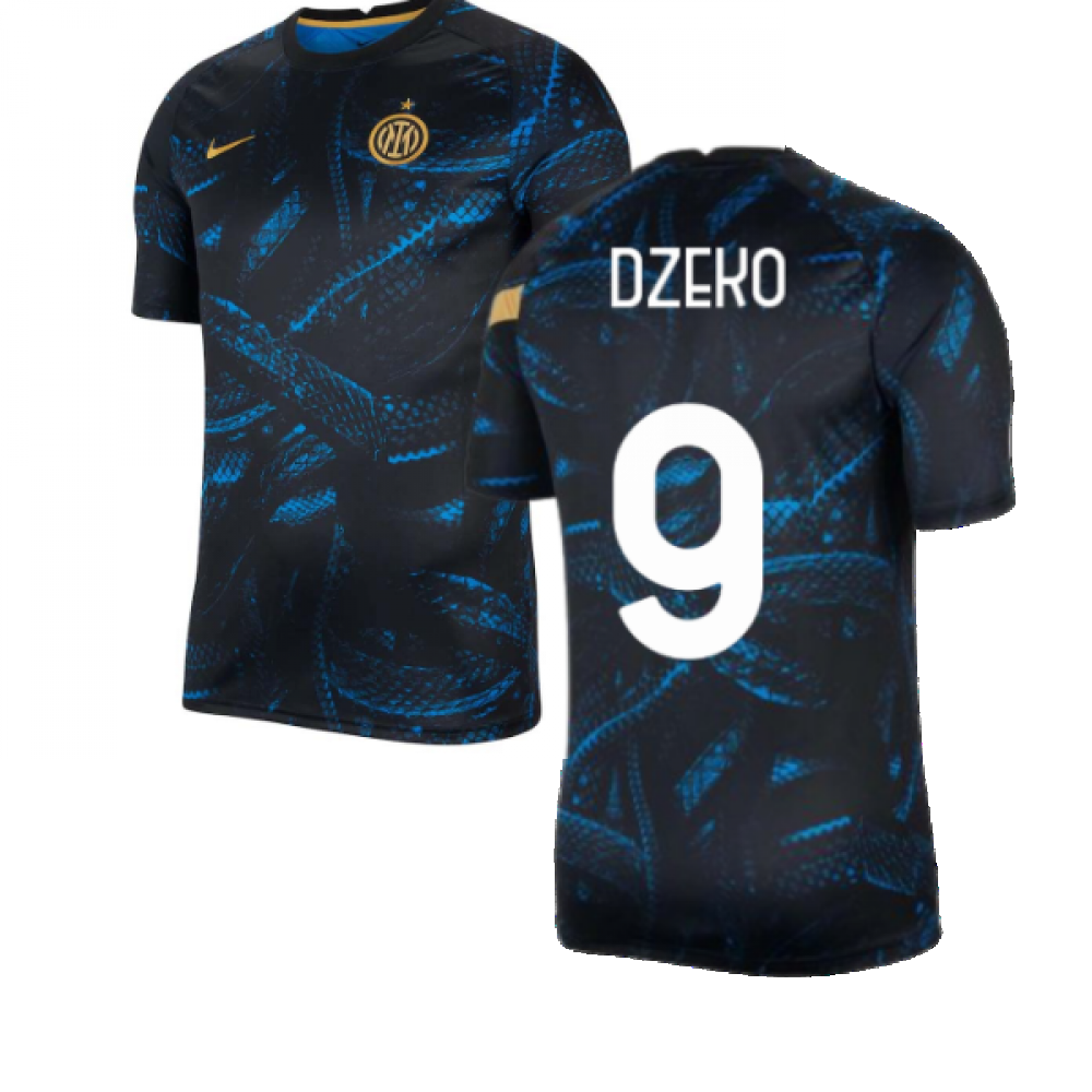 2021-2022 Milan Pre-Match Training Shirt - Kids (DZEKO 9) [CW5131-414-227413] €65.99 Teamzo.com