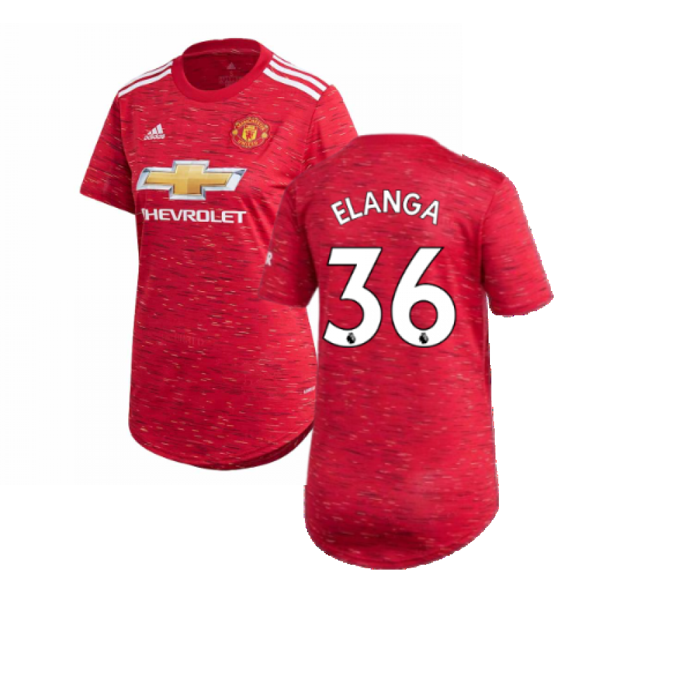 2020-2021 Man Utd Adidas Womens Home Shirt (Elanga 36)