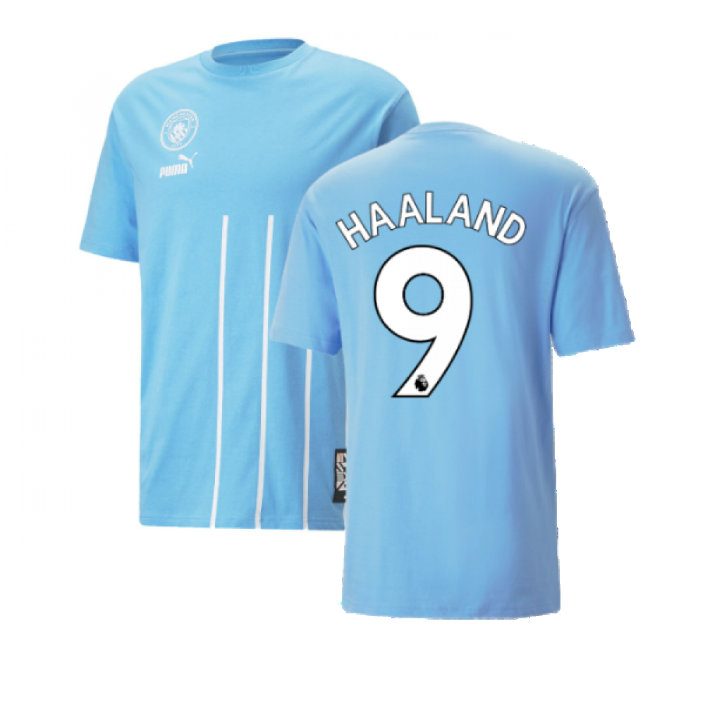 2022-2023 Man City FtblCulture Tee (Blue) (BERNARDO 20)