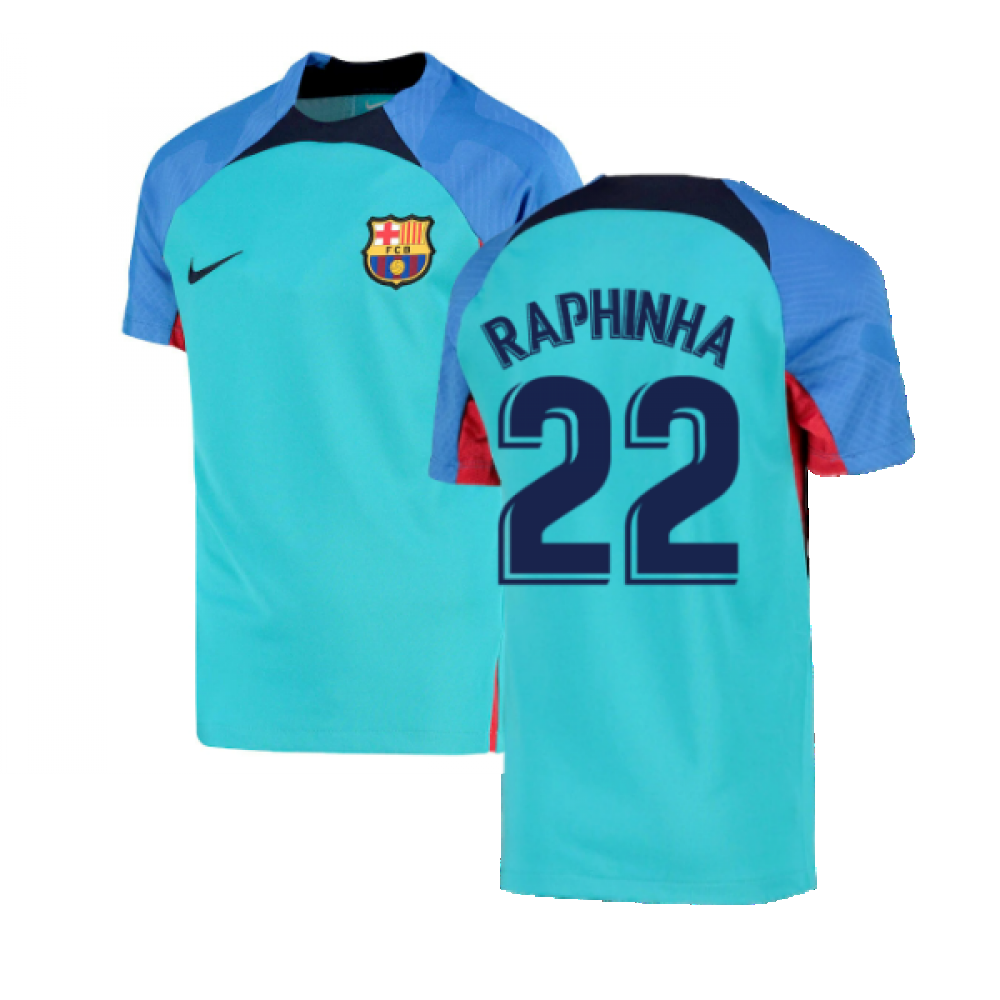 2022-2023 Barcelona Training Shirt (Aqua) (A INIESTA 8)