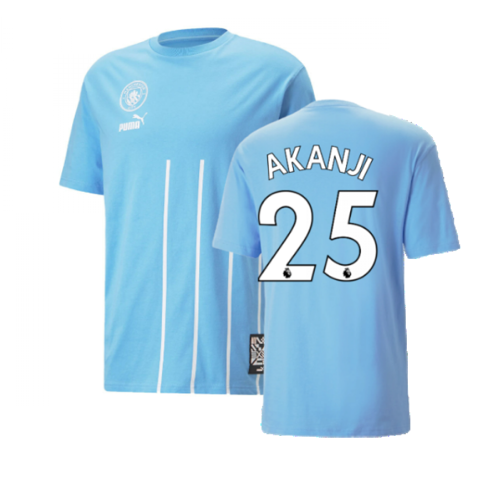 2022-2023 Man City FtblCulture Tee (Blue) (BERNARDO 20)