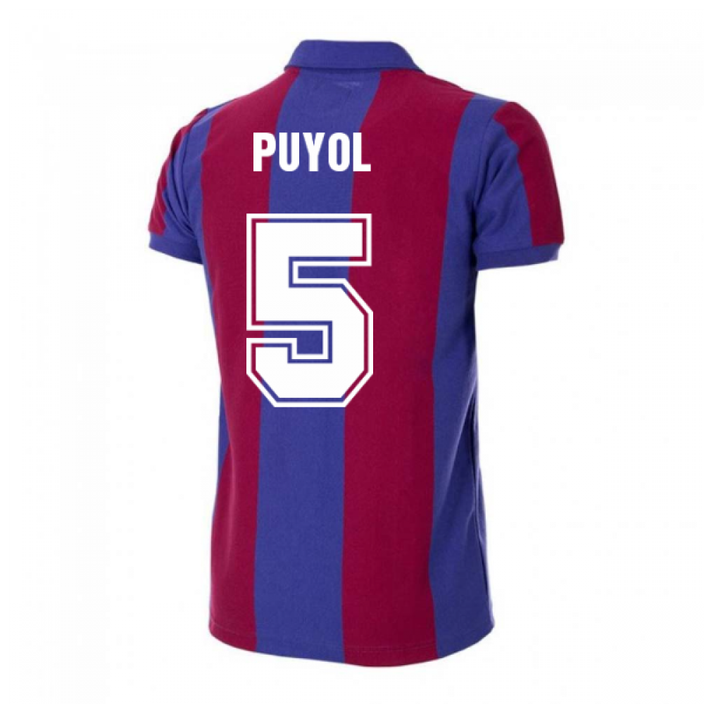 Barcelona 1980-1981 Retro Football Shirt (PUYOL 5)