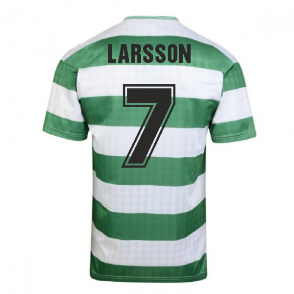 1997-99 Celtic Home Shirt Larsson #7 - Excellent 8/10 - (L)